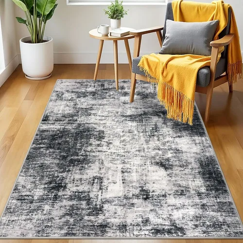 Miniatura 97 de IOHOUZE Alfombra abstracta lavable de 3 x 12 pies para pasillos, antideslizante para cocina, camino de entrada de lana sintética para interiores