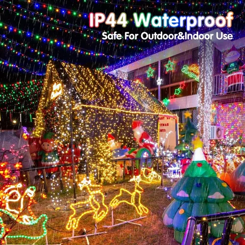 Miniatura 4 de Guirnalda de luces de Navidad de 403 pies para exteriores, 1000 luces LED con cambio de color, 11 modos y función de temporizador de memoria