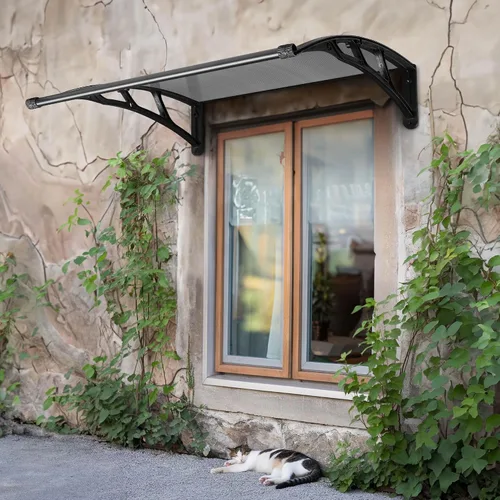 Miniatura 9 de Yescom Toldo para Puerta y Ventana de 40"x40" de Una Pieza Completa de Policarbonato Anti-UV30+ Cubierta para Puerta Delantera Exterior Protección