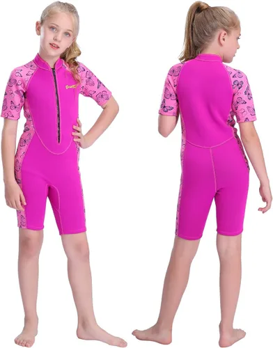 Goldfin - Traje de neopreno para niños, 2 mm y 3 mm, con cremallera frontal, para niños pequeños, mantiene el calor para deportes acuáticos, surf,