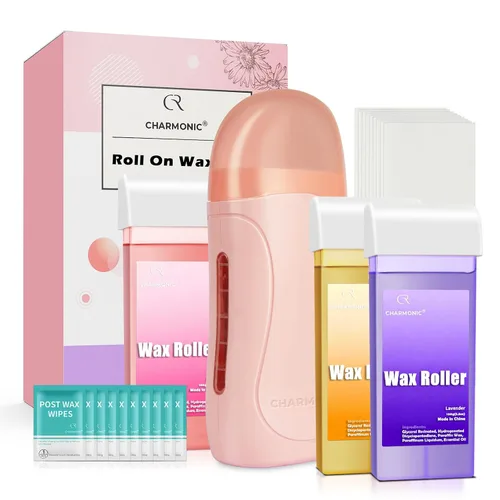 Miniatura 11 de Cuentas de cera de 2.5 lb/1100 g, kit de cera dura con 2 aceites de tratamiento de cera, cuentas de cera dura para piernas, axilas, cara y bikini