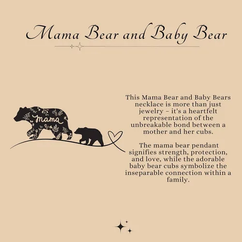 Miniatura 8 de MignonandMignon Mothers Day Mama Bear and Baby Bear Necklace Gift for Women Mom - SMBN