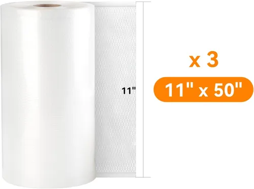 Miniatura 2 de Bolsas selladoras al vacío de 11 pulgadas x 50 pies, 3 rollos, ideales para almacenamiento de alimentos, Sous Vide y preparación de comidas, Wevac
