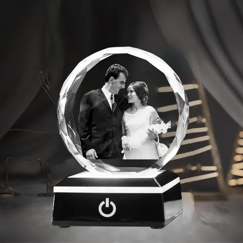 Miniatura 8 de KSHS Regalos personalizados para mujeres, esposa, hombres, ella, él. Grandes manualidades de cristal personalizadas con tu propia foto, marco