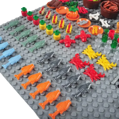Miniatura 5 de 180 piezas de bloques de construcción de alimentos, accesorios de cocina, juego de ladrillos de construcción, juego de construcción de bricolaje