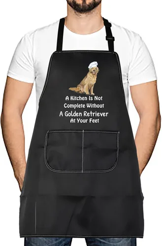 Miniatura 7 de LEVLO Golden Retriever - Delantal de cocina Golden Retriever, decoración de cocina para perro, papá, mamá
