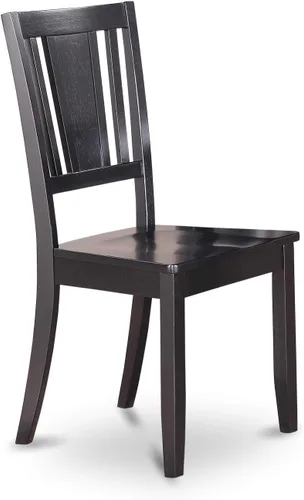 Miniatura 8 de East West Furniture DLDU5-BLK-W - Juego de mesa de comedor de 5 piezas para 4 personas, incluye una mesa de cocina redonda con gotas y 4 sillas