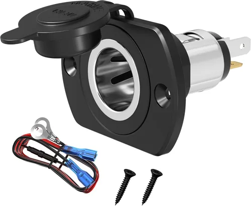 Miniatura 7 de DaierTek Enchufe de encendedor de cigarrillos DC 12V encendedor de cigarrillos de coche 12 voltios hembra toma de corriente de repuesto con cubierta