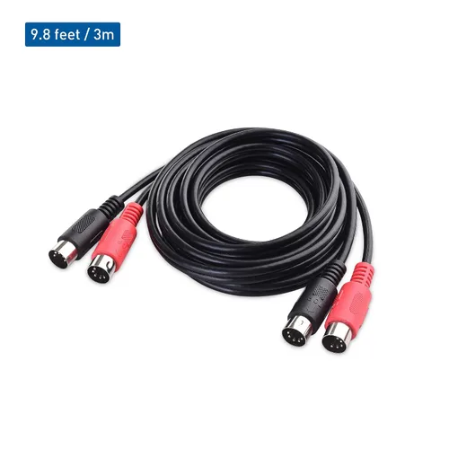 Miniatura 2 de Cable Matters Cable doble MIDI DIN de 5 pines (cable MIDI combinado de 5 pines) - 9.8 pies
