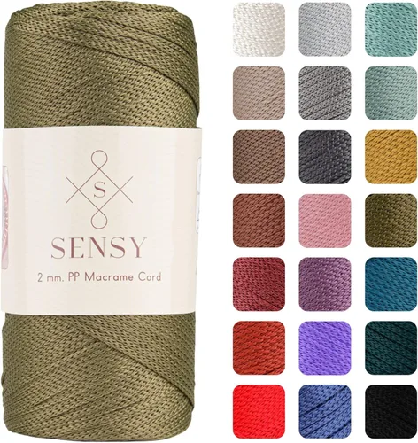 Miniatura 10 de Sensy Premium Cuerda de Poliéster de 2mm 251 Yardas Cuerda de Polipropileno 100% Cordón de Macramé 2mm Cordón para Bolsa de Ganchillo Cuerda