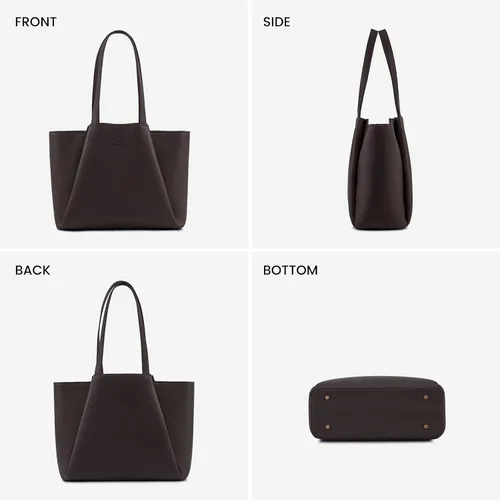 Miniatura 8 de LOVEVOOK Bolso de hombro para portátil para mujer - Bolso de 15.6 pulgadas de cuero sintético con cartera, bolso de oficina de gran capacidad