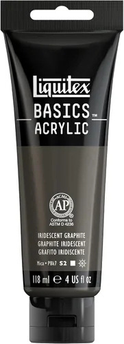 Miniatura 35 de Liquitex BASICS Pintura Acrílica, Botella de 400ml (13.5 oz), Blanco Titanio Titanio Blanco
