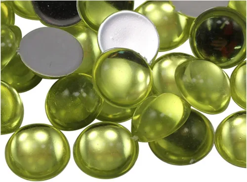 Miniatura 6 de Allstarco Cabujones redondos de acrílico con parte trasera plana de 0.276 in, 9/32 pulgadas, gemas de perlas de plástico para hacer joyas