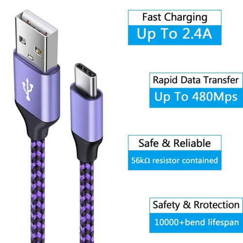 Miniatura 4 de Paquete de 4 cables de carga rápida para iPhone 16 15 Pro, 15/16 Pro Max, 15/16 Plus, 16/15 16e, cargador USB tipo C, cable de teléfono Android