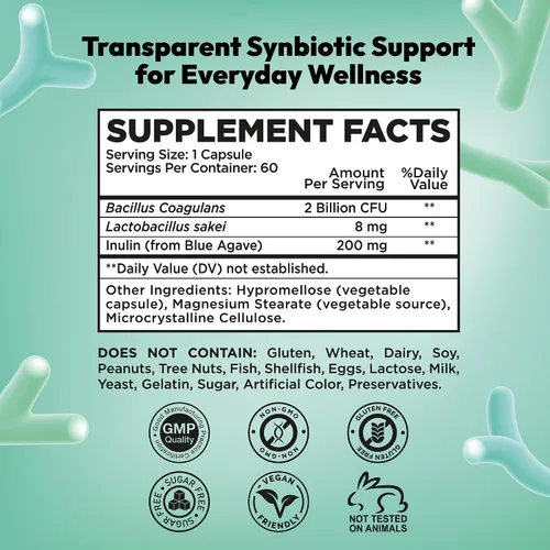 Miniatura 7 de NutraPep Synbiotics probiótico prebiótico posbiótico – Apoyo diario para la salud intestinal con pre Pro y post bióticos para hombres y mujeres