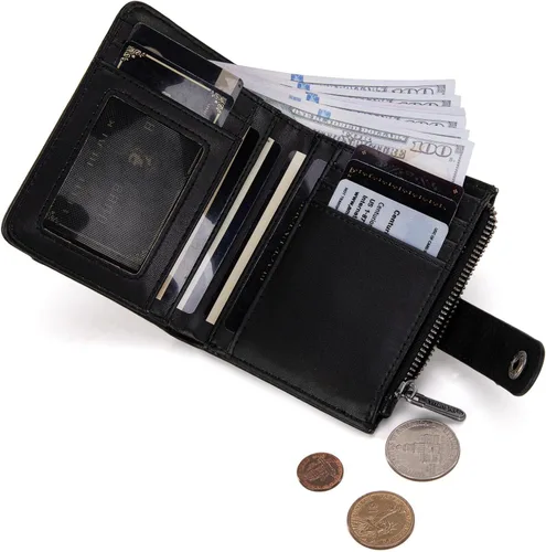 Miniatura 4 de Montana West X Wrangler billetera para mujer, billetera pequeña de dos caras para mujer, billetera para mujeres, billetera para tarjetas de crédito