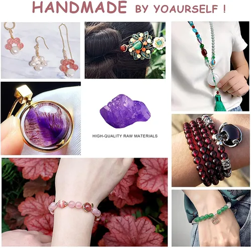 Miniatura 8 de 36 PIEZAS Cuentas de Malaquita Roja de 10 MM, Cuentas Redondas Sueltas de Gema Natural para Hacer Joyería 38 cm