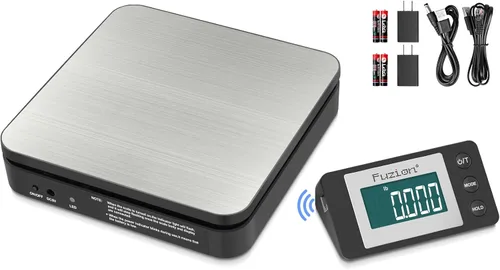 Fuzion Báscula de envío: báscula postal inalámbrica de 110 libras x 0.1 oz, pantalla LCD grande, 5 unidades, báscula digital para paquetes, opciones