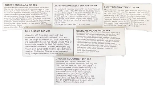 Miniatura 5 de Spice Exchnage - Paquete de 7 mezclas de inmersión de cebolla francesa - Mezcla de salsa de eneldo y especias - Mezcla de salsa de alcachofa