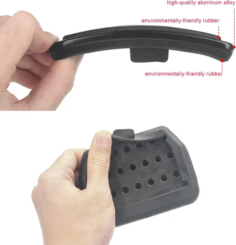 Miniatura 4 de Juego de Almohadillas de Pedal para Tesla Model 3 Model Y 2022-2025, Accesorios de Coche de Aluminio+Goma Antideslizante, Cubiertas de Pedal de Negro