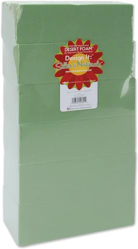 Miniatura 2 de FloraCraft bloques de espuma seca, 2.625 por 3.5 por 7.875 pulgadas, verde, paquete de 6.