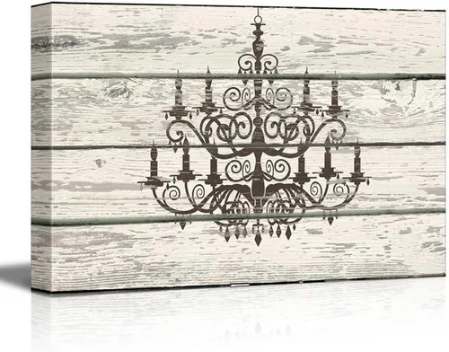 Miniatura 34 de wall26 - Obra de arte con estampado de madera de ciervo en bosque de abedules - Lienzo rústico para pared, arte para el hogar - 16 x 24 pulgadas
