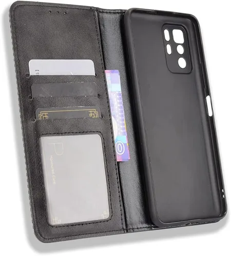 Miniatura 3 de Jielangxin Keji Funda para Xiaomi Poco X3 GT Caso,Funda para Xiaomi Redmi Note 10 Pro 5G/Poco X3 GT Funda de cuero PU Flip Cover Negro
