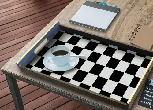 Miniatura 6 de 1339 Papel tapiz de mosaico blanco y negro para despegar y pegar, 17.7 x 118 pulgadas, papel de contacto autoadhesivo extraíble para armarios