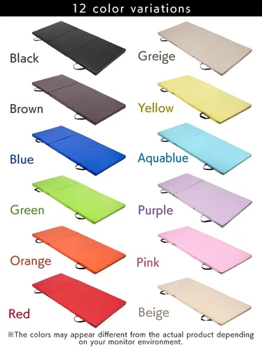 Miniatura 8 de KaRaDaStyle - Alfombrilla de gimnasia plegable de 71"x31"x2" para estiramiento, entrenamiento muscular, para niños, barra horizontal de juego