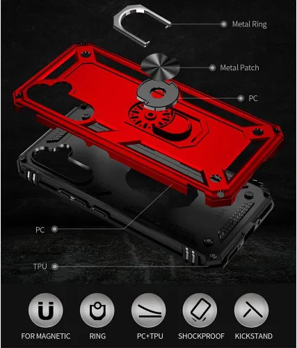 Miniatura 7 de Funda para Samsung A54 5G, Galaxy A54 5G con protector de pantalla HD, [grado militar de 16 pies a prueba de caídas], anillo protector a prueba