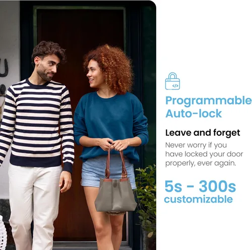 Miniatura 5 de Lockly Smart Lock modelo 7S, cerradura de puerta inteligente Bluetooth, entrada sin llave con teclado digital PIN Genie®, cerrojo de bloqueo