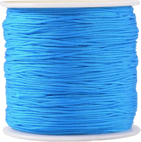 Miniatura 68 de KONMAY 1 rollo de cuerda de nailon para hacer pulseras de 150 yardas, trenzado de nailon Shamballa Macramé/cordón de cuentas de 0.4mm, cordón