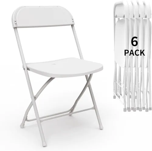 Miniatura 29 de SHGJ&SOFT Juego de 2 sillas plegables con asientos y respaldos acolchados, silla con marco de metal negro para interiores y exteriores, oficina