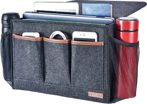 Miniatura 12 de Zafit Organizador de mesita de noche, organizador de almacenamiento de mesita de noche, organizador de mesita de noche, organizador para revistas