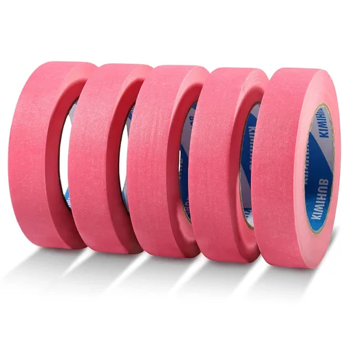 Miniatura 23 de Cinta de Pintor Negra, 1" x 60 Yardas x 10 Rollos (600 Yardas en Total) - Cinta de Enmascarar de Adhesión Media para Pintura, Etiquetado, Negro