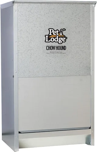 Miniatura 3 de Pet Lodge® Alimentador Automático para Perros Comedero para Mascotas al Aire Libre Chow Hound Acero Galvanizado Resistente Fabricado en EE.