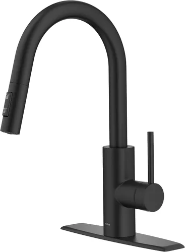 Miniatura 14 de KRAUS Oletto - Grifo de cocina extraíble con un solo mango con ensamble de montaje superior QuickDock en negro mate, KPF-2620MB