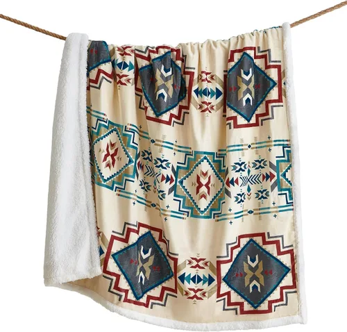 Miniatura 16 de Indigo Hill by HiEnd Accents Acadia - Manta de sherpa con estampado de pinos bosques, naturaleza, bosque, montaña, manta occidental para acampar al