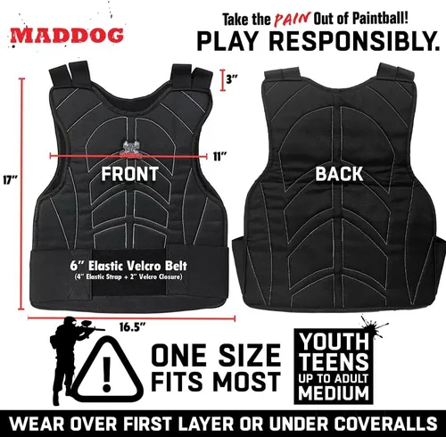 Miniatura 3 de Paquete combo de protector para el pecho acolchonado, mitón táctico y protector para el cuello Maddog Sports