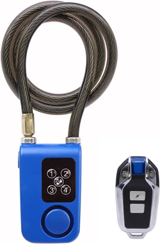 Mengshen Candado con Alarma para Bicicleta, Antirrobo Inalámbrico para Motocicleta, Puerta, Cerca, Portón, Patinete, Silla de Paseo para Bebé con
