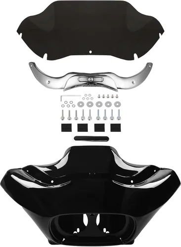 Miniatura 14 de TCMT Carenado exterior interior y proyector de faros delanteros LED dual de 5.75 pulgadas para modelos Harley Road Glide FLTR 1998-2013 Road Glide