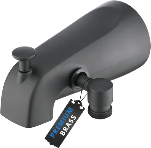 Miniatura 11 de PROOX Grifo de bañera de metal con rociador de bronce aceitado, 6 ajustes de ducha de mano con interruptor de pausa de encendido/apagado, grifo