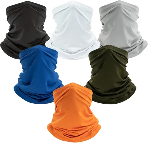 Miniatura 9 de Paquete de 6 polainas para cuello para hombres y mujeres, transpirables, para exteriores, para senderismo, correr, ciclismo y pesca