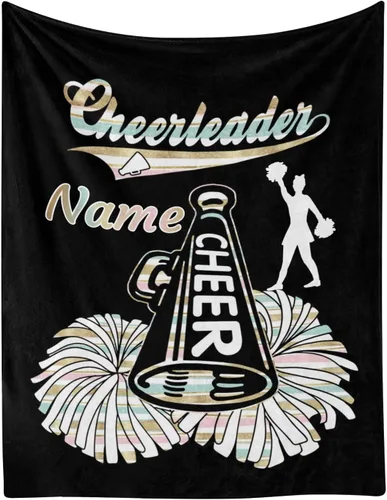 Cheer Art - Manta de bebé personalizada con nombre, manta de forro polar suave para niñas y niños, recién nacidos, regalo de cumpleaños, 30 x 40