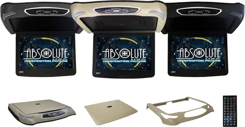 Miniatura 2 de Absolute DFL14HD - Monitor de reproductor de DVD para montaje en techo de automóvil, pantalla superior abatible de 14 pulgadas, entrada de tarjeta