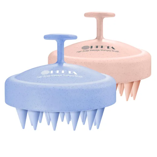 Miniatura 9 de HEETA Masajeador para el cuero cabelludo para el crecimiento del cabello, cepillo de champú de silicona para el cuero cabelludo, cepillo exfoliante