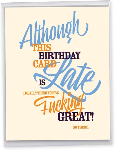 Miniatura 13 de NobleWorks - 1 tarjeta de feliz cumpleaños jumbo para marido (8.5 x 11 pulgadas) - Papelería de gran humor para cumpleaños - Best Husband Ever