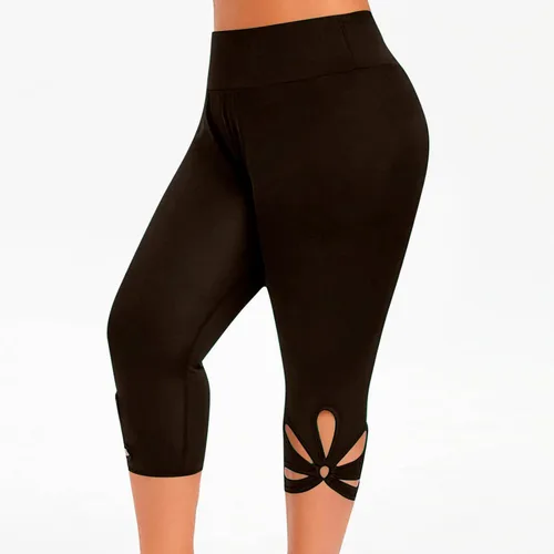 Miniatura 86 de Pantalones capri para mujer, estilo casual, de verano, elásticos, de cintura alta, pantalones de yoga, ajuste atlético, pantalones deportivos