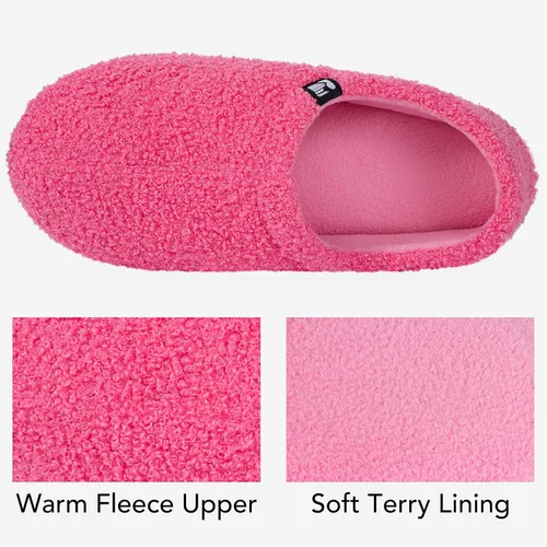 Miniatura 5 de RockDove - Pantuflas de vellón de estilo cerrado para mujer, ideales para interiores