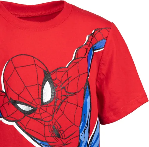 Miniatura 6 de Marvel Conjunto de camiseta de Spider-Man y pantalones cortos de rizo francés para niños pequeños a niños grandes (2T - 10-12)